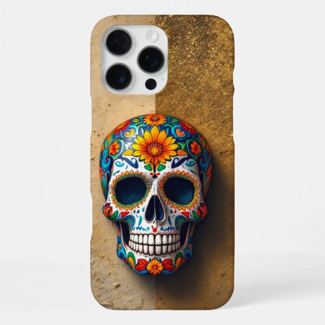 Coque iPhone Crâne à sucre vivant (Verso)