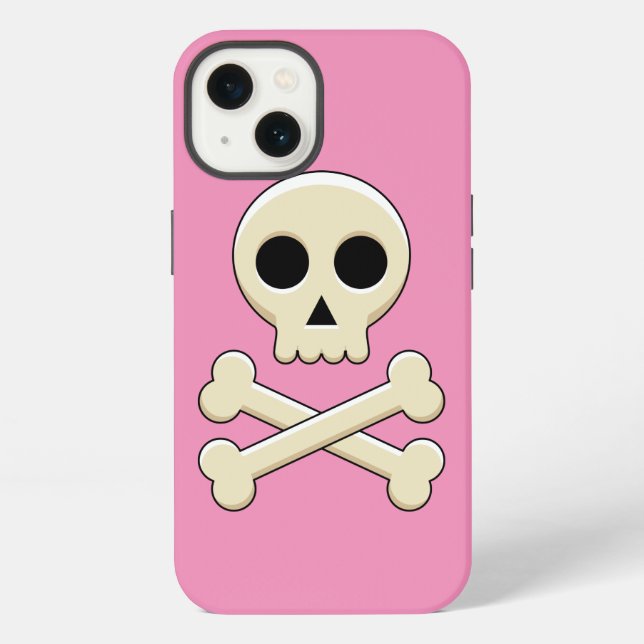 Coque iPhone Crâne avec des os (Verso)