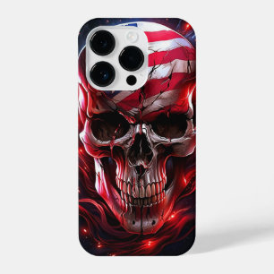 Coque Pour iPhone 14 Plus Crâne cool avec drapeau américain
