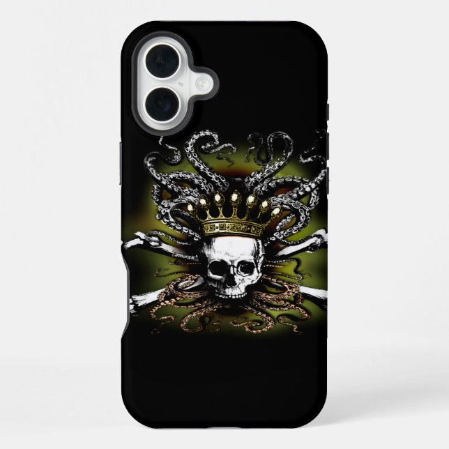 Coque iPhone Crâne de calmar roi (Verso)