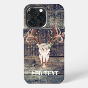 Etui iPhone 13 Pro Crâne de cerf de Virginie-Occidentale rustique