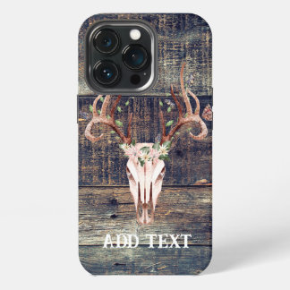 Etui iPhone 13 Pro Crâne de cerf de Virginie-Occidentale rustique