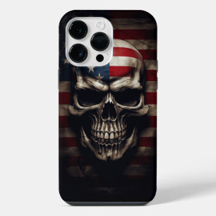 Coque Pour Pour iPhone 14 Pro Max Crâne de drapeau américain