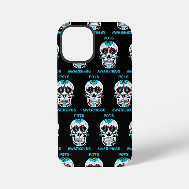 Coque iPhone Crâne de Sucre/Sensibilisation...POTS (Verso)