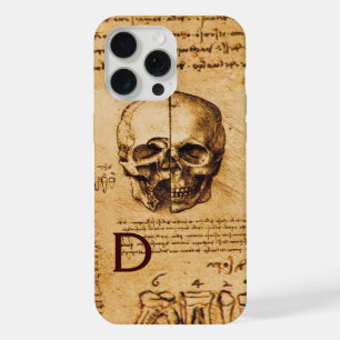 COQUE iPhone 15 PRO MAX CRÂNE ET DENTS, CLINIQUE DENTAIRE, MONOGRAMME DE D