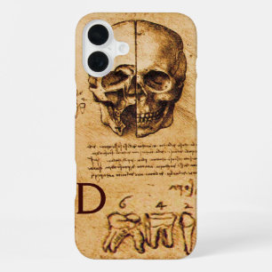 COQUE iPhone 16 PLUS CRÂNE ET DENTS, CLINIQUE DENTAIRE, MONOGRAMME DE D