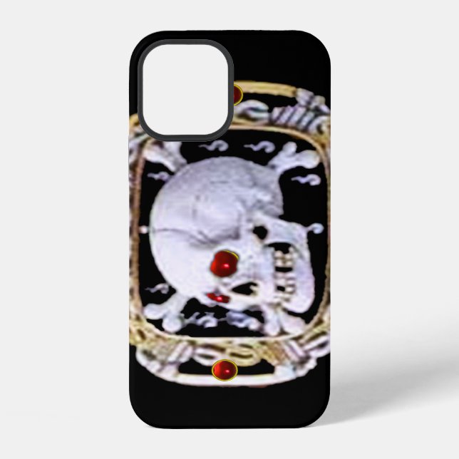 COQUE iPhone CRÂNE ET OS CROISÉS RUBIS  JOYAU DE LA RENAISSANCE (Verso)
