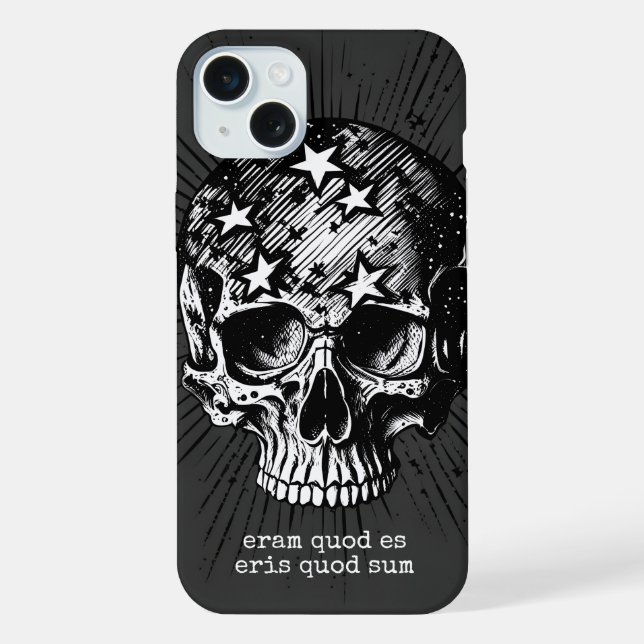 Coque iPhone Crâne & Étoiles III (Verso)