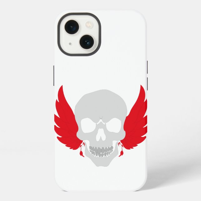 Coque iPhone crâne incroyable avec aile (Verso)