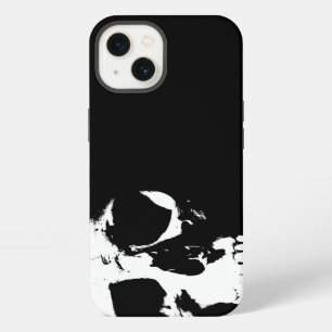 Etui iPhone 13 Crâne noir et blanc