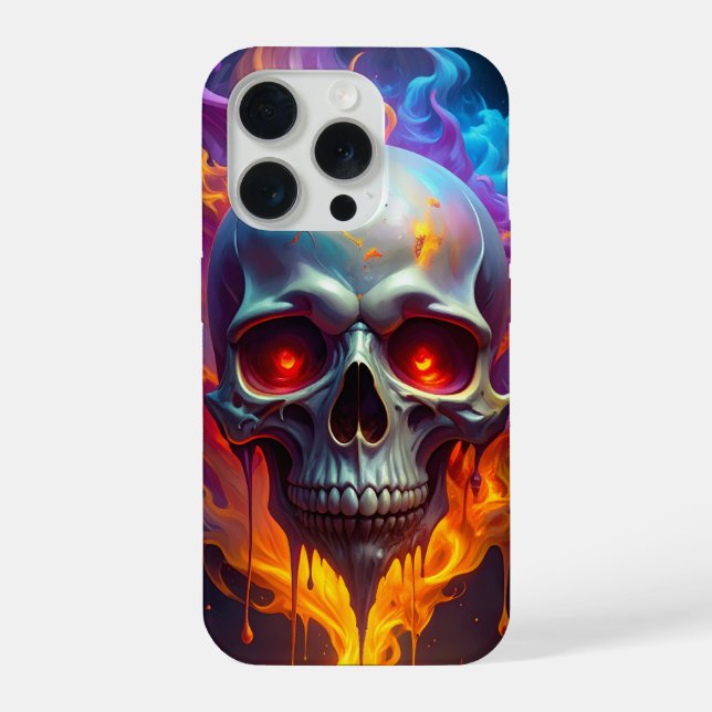 Coque iPhone Crâne qui fond (Verso)