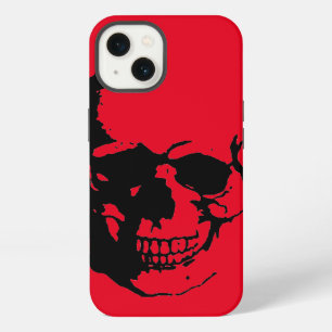 Etui iPhone 13 Crâne - Rock Fantastique Pop Art Noir Rouge Heavy