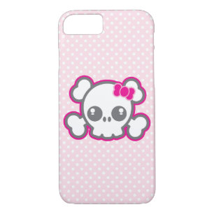 Coque iphone crâne rose Kawaii