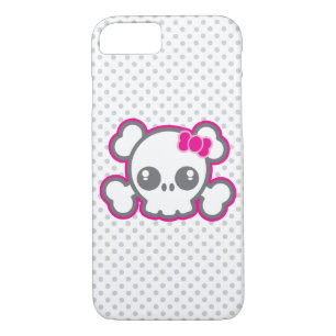 Coque iphone crâne rose Kawaii