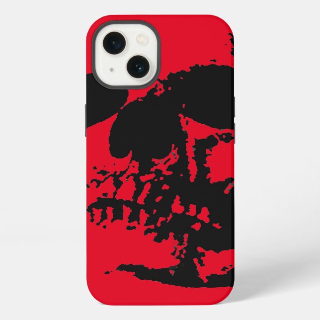 Coque iPhone Crâne Rouge (Verso)