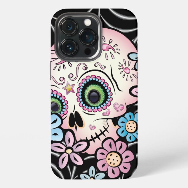 Coque iPhone Crâne Sucre (Dos)