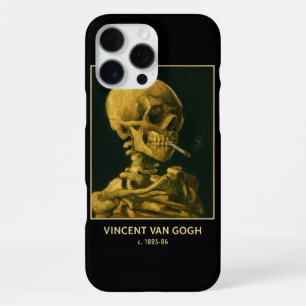 Coque iPhone 16 Pro Max Crâne Vintage Fumeur – Unique Inspiré de Van Gogh