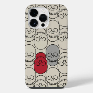 Coque Pour Pour iPhone 14 Pro Max Crânes - Blanc os et noir chauve-souris