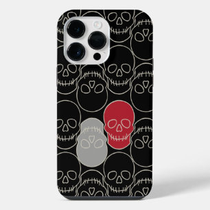 Coque Pour Pour iPhone 14 Pro Max Crânes - Chauve-souris noire et os blanc