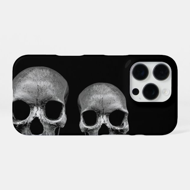 Coque iPhone Crânes - Drôle (Verso Horizontal)