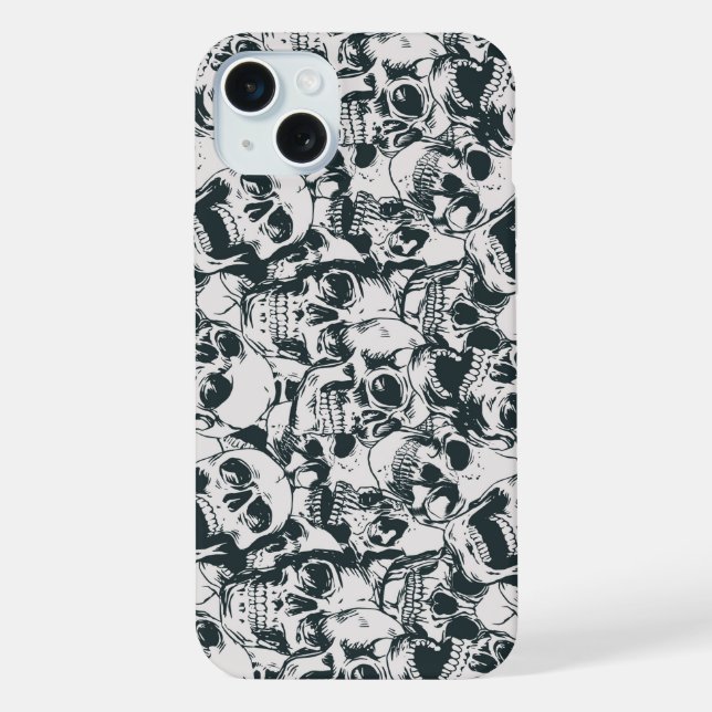 Coque iPhone Crânes grimaçants (Verso)