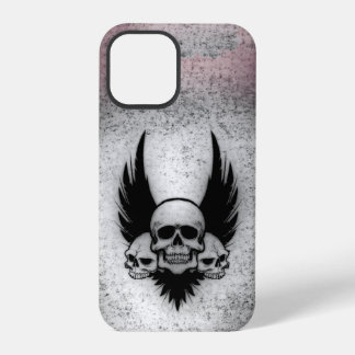Coque iPhone 12 Pro Crânes sur ailes noires