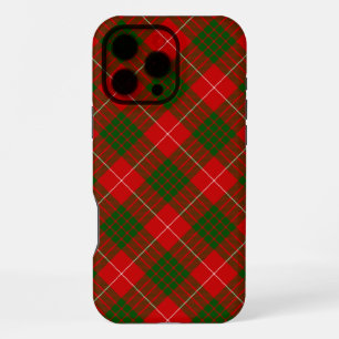 Coque iPhone 16 Pro Max Crawford tartan rouge vert carreaux