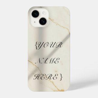 Coque Pour iPhone 14 Creamy Marble Monogram Slim Fit iPhone Case