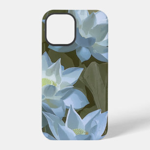 Coque iPhone 12 Pro Création artistique en acrylique Lotus Blanc Éléga