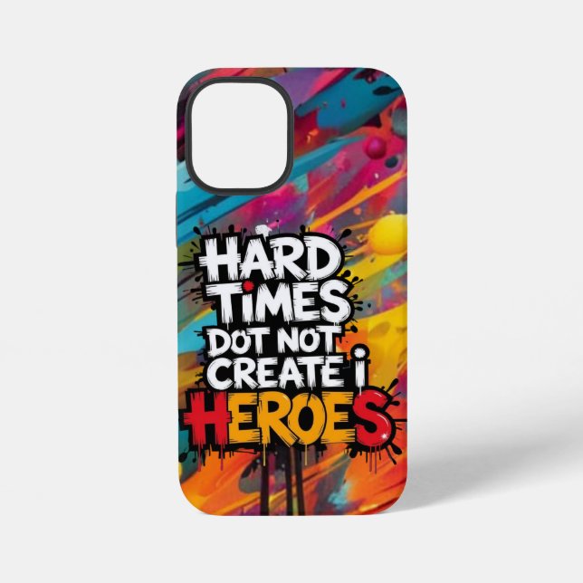 Coque iPhone Création de héros typographiques à dégradé vibrant (Verso)