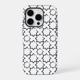 Coque iPhone 16 Pro Création de motifs tendance en noir et blanc