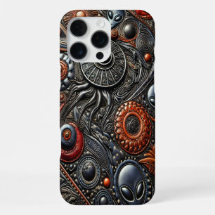 Coque iPhone 16 Pro Max Création extraterrestre et symboles cosmiques dévo