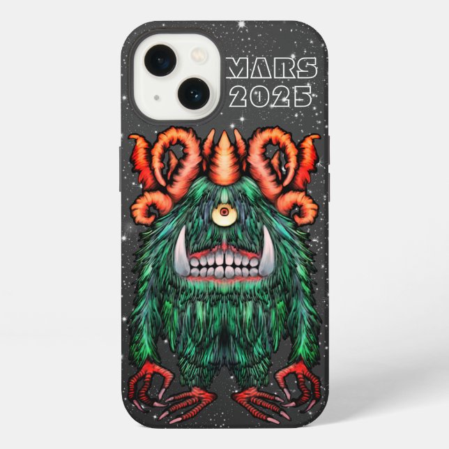 Coque iPhone Créature cyclope de Mars Alien (Verso)