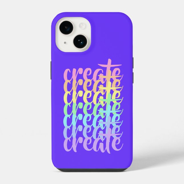 Coque iPhone Créer Arc-en-ciel & Violet (Verso)