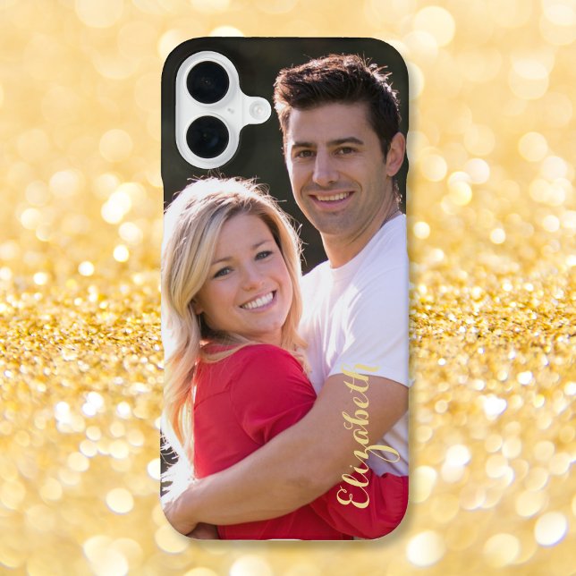 Coque iPhone Créer un Monogramme photo personnalisé Slim Fit (Create Custom Personalized Photo Monogram Slim Fit iPhone Case)