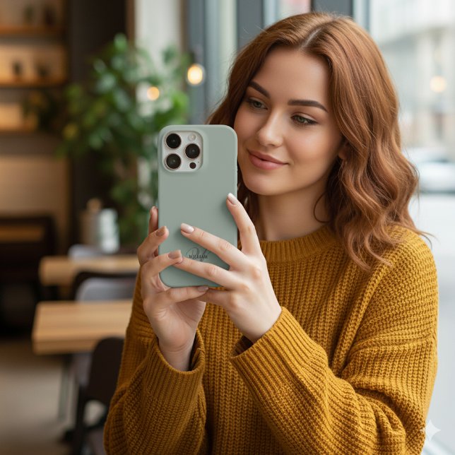 Coque iPhone Créer Votre Nom Personnalisé Monogramme Calligraph (Créateur téléchargé)