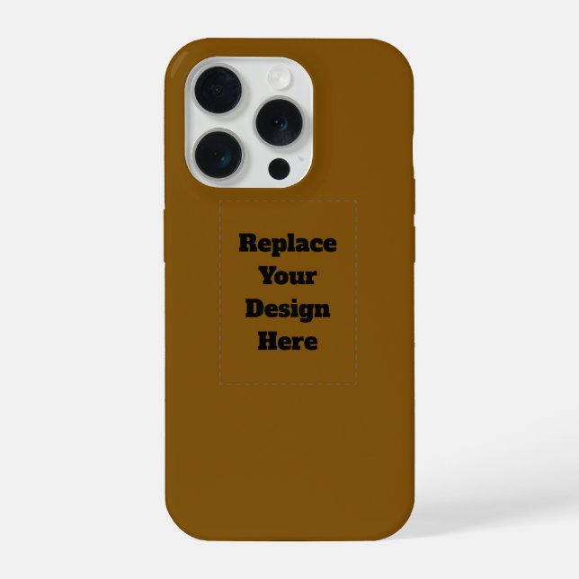 Coque iPhone Créez Votre Propre Brun (Verso)