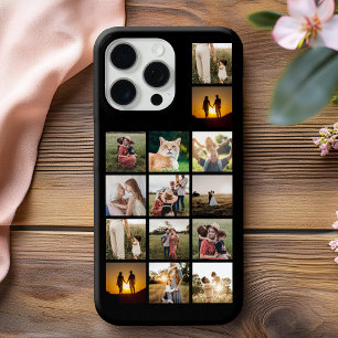 Coque iPhone 15 Pro Max Créez Votre Propre Collage de 14 Photos Personnali
