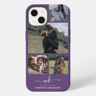 Etui iPhone 13 Créez votre propre collection de 4 photos Monogram