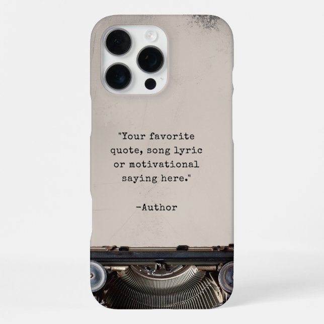 Coque iPhone Créez votre propre devis de machine à écrire Vinta (Verso)
