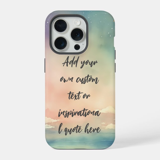 Coque iPhone Créez votre propre devis de motivation océanique D (Verso)