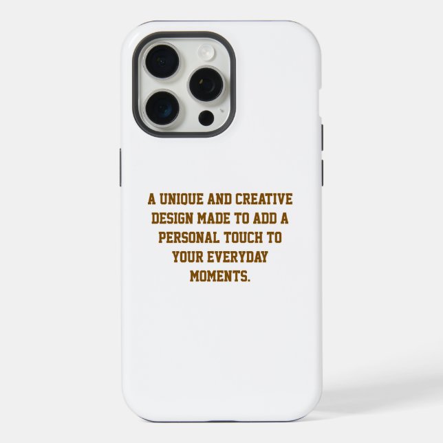 Coque iPhone Créez votre propre étui robuste pour iPhone 15 Pro (Verso)