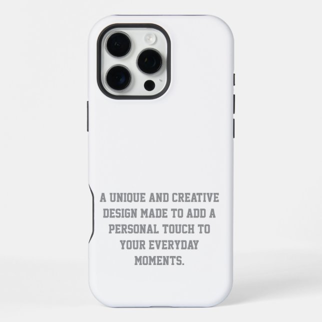 Coque iPhone Créez votre propre étui robuste pour iPhone 16 Pro (Verso)