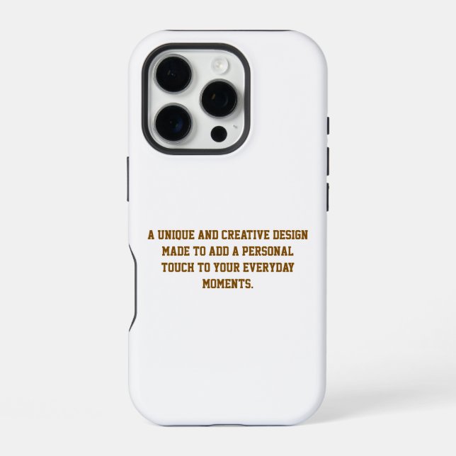 Coque iPhone Créez votre propre étui robuste pour iPhone 16 Pro (Verso)