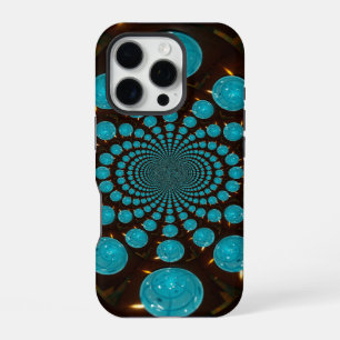 Coque iPhone 16 Pro Créez votre propre kaléidoscope de lumières bleues