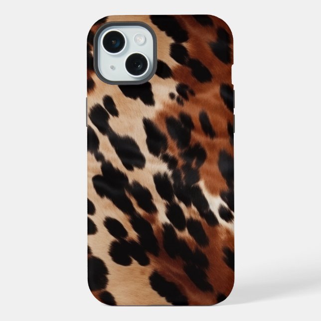 Coque iPhone Crème Brown noir (Verso)