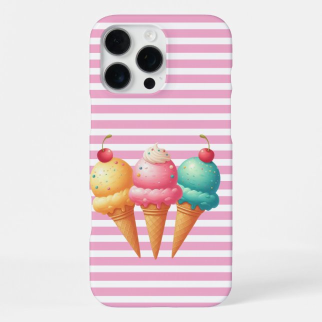 Coque iPhone Crème glacée colorée (Verso)
