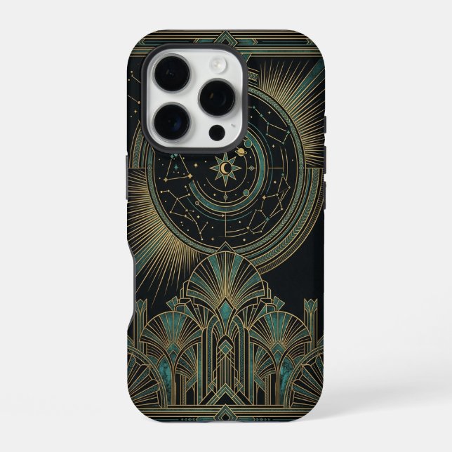 Coque iPhone Crescent Star Deco Moon | Étui pour iPhone 16 Pro  (Verso)