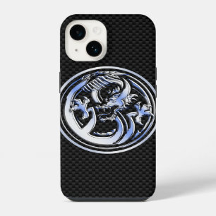 Coque Pour iPhone 14 Crête de dragon Chrome sur l'impression de fibre d