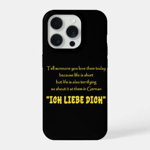 Coque iPhone 15 Pro Criez votre amour en allemand avec humour